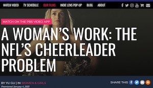 The NFL’s Cheerleader Problem, Premieres on PBS